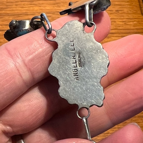 Adele Lee Navajo, sterling, silver turquoise necklace vintage, collectable - Picture 8 of 9